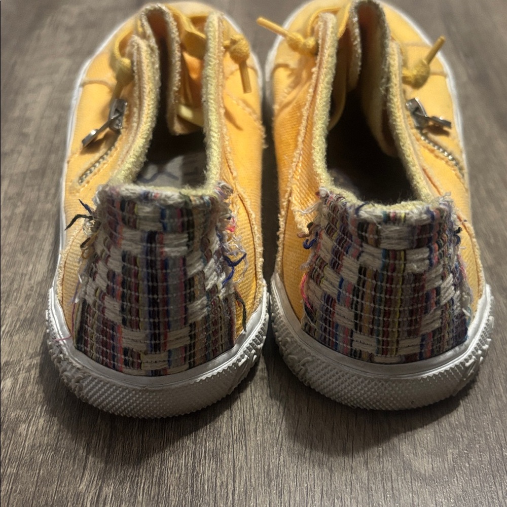 Blowfish Yellow Canvas Sneakers with Zipper Detail - Picture 4 of 6